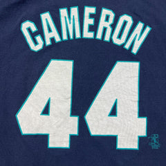 Vintage Majestic Mike Cameron Seattle Mariners T Shirt Mens Medium Y2K Baseball MLB Tee