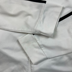 Adidas Sweatshirt Mens Medium White Essentials 3 Stripe Full Zip Tracksuit Top