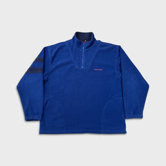 Vintage 90s Tommy Hilfiger Fleece Mens Large Blue Pullover 1/4 Zip Jacket