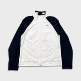 Vintage Y2K Nike Sportswear Jacket Mens Small White Swoosh Full Zip Windbreaker