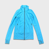 Lululemon Nice Asana Track Top Womens Size 4 Blue Full Zip Yoga Athletic Sweatshirt