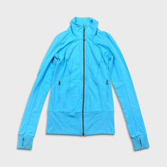 Lululemon Nice Asana Track Top Womens Size 4 Blue Full Zip Yoga Athletic Sweatshirt