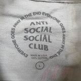 SS 2022 Anti Social Social Club T Shirt Mens Large White ASSC USA Graphic Tee