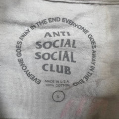 SS 2022 Anti Social Social Club T Shirt Mens Large White ASSC USA Graphic Tee