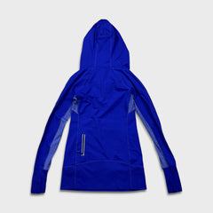 Lululemon Run Stay On Course Pullover Womens Size 4 Blue Sports Hooded Sweater