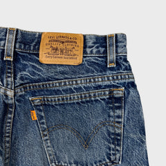 Vintage 90s Levi's 619 Jeans Mens 32x34 Orange Tab Medium Wash Slim Straight