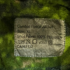 Canadian CADPAT Digital Woodland Camo Combat Fleece Jacket Mens XL Green Full Zip Military