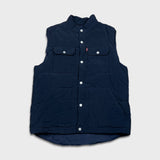 Levi's Vest Mens Large Blue Button Up Puffer Outdoor Lightweight Jacket