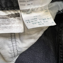 Levi's 501 Jeans Mens 34x30 Black Original Straight Leg Dark Wash Denim Pants