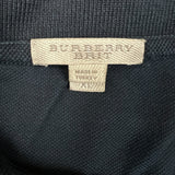 Burberry Brit Polo Shirt Mens XL Black Nova Check Tartan Preppy Tee