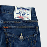 True Religion Jeans Mens 32x31 Blue Bootcut Medium Wash Distressed USA Denim Pants