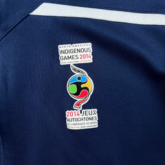 2014 Nike Indigenous Games Track Jacket Mens Large Blue Dri Fit Full Zip