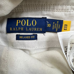 Polo Ralph Lauren Shorts Mens Size 30 Beige Pony Relaxed Fit Chino Cargo
