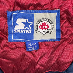 Vintage 1998 Starter Grey Cup Jacket Mens Medium Blue Winnipeg CFL Football Sports Coat