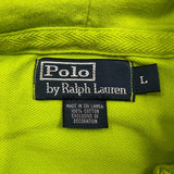 Vintage 90s Polo Ralph Lauren Hoodie Mens Large Green Pony Full Zip Lightweight
