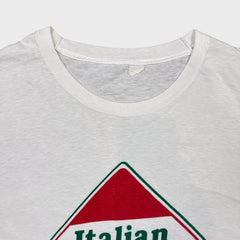 Vintage 80s Italian Princess T Shirt Mens 2XL White Single Stitched Novelty Tee