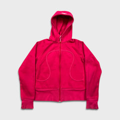 Lululemon Scuba Hoodie Womens Size 8 Pink Full Zip Sports Hooded Sweater