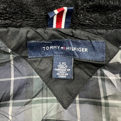 Tommy Hilfiger Jacket Mens Large Flag Outdoor Full Zip Puffer Heavy Coat