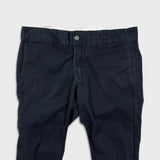 Dickies Pants Mens 34x28 Black Skinny Straight Workwear Casual Chino Trousers