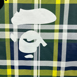 SS23 BAPE Check By Bathing Ape Tee Mens Small Black Plaid Tartan Ape Head T Shirt