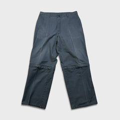 Vintage Dickies Pants Mens 36x32 Gray Wide Baggy Convertible Workwear Trousers