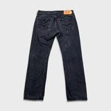 Levi's 501 Jeans Mens 34x30 Black Original Straight Leg Dark Wash Denim Pants