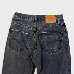 Levi's 501 '90s Style Jeans Womens 24x30 Black Original Fit Straight Dark Wash Denim Pants