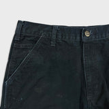 Carhartt B11 Pants Mens 34x27 Black Loose Fit Washed Duck Workwear Dungaree