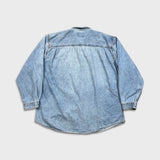 Vintage 90s Levi's Denim Shirt Mens XL Blue Orange Tab Western Button Up