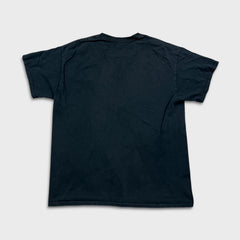 Vintage Y2K Blank T Shirt Mens Medium Black Classic Faded Short Sleeve Tee