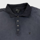 Diesel Polo Shirt Mens Large Black Sun Faded Preppy Short Sleeve Tee