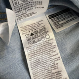 Levi's Denim Shirt Mens Large Blue Light Wash Casual Western Jean Pearl Snap