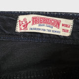 Vintage Y2K True Religion Jeans Mens 36x30 Big T World Tour Dark Wash Flap Pocket Denim Pants