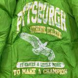 Vintage 90s Champion Jacket Mens Medium Green Pittsburgh Steelers NFL Football Japan Bomber