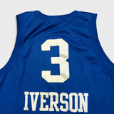 Vintage 90s Nike Allen Iverson Philadelphia 76ers Jersey Mens 2XL Blue Stitched NBA