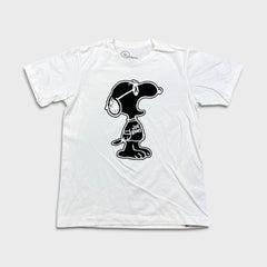 KAWS x Uniqlo x Peanuts Joe Kaws Yawn Outline Tee Mens Small White Graphic Tee