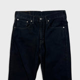 Levi's 516 Jeans Mens 32x30 Black Slim Straight Leg Dark Wash Faded Denim Pants