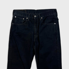 Levi's 516 Jeans Mens 32x30 Black Slim Straight Leg Dark Wash Faded Denim Pants