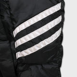 Adidas Puffer Down Vest Mens XL Black Essentials 3 Stripe Full Zip Outdoor Jacket