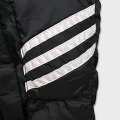 Adidas Puffer Down Vest Mens XL Black Essentials 3 Stripe Full Zip Outdoor Jacket