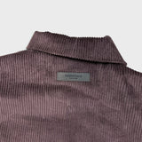 SS23 Fear of God Essentials Corduroy Shirt Jacket Mens Small Purple Oversized