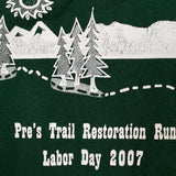 Vintage 2007 Nike T Shirt Mens Small Green Trail Restoration Run Sportswear Short Sleeve Tee
