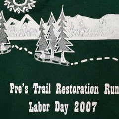 Vintage 2007 Nike T Shirt Mens Small Green Trail Restoration Run Sportswear Short Sleeve Tee