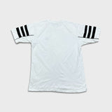 Adidas T Shirt Mens Medium White Originals 3 Stripe Trefoil Short Sleeve Tee