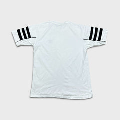 Adidas T Shirt Mens Medium White Originals 3 Stripe Trefoil Short Sleeve Tee