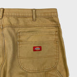Vintage Y2K Dickies Pants Mens 38x31 Beige Double Knee Distress Carpenter Canvas Workwear