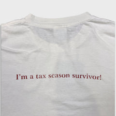 Vintage 1999 IRS Form 1040 Tax Season Survivor T Shirt Mens XL White Novelty Tee