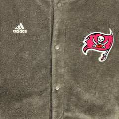 Vintage 90s Adidas Fleece Mens Large Brown Tampa Bay Buccaneers NFL Football Jacket