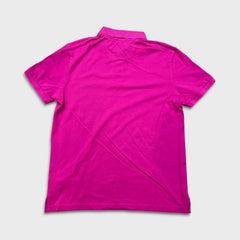 HUGO BOSS Polo Shirt Mens Large Pink Regular Fit Casual Preppy Short Sleeve