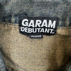 Vintage 90s Garam Debutant Japanese Denim Jacket Mens Medium Blue Sun Faded Trucker